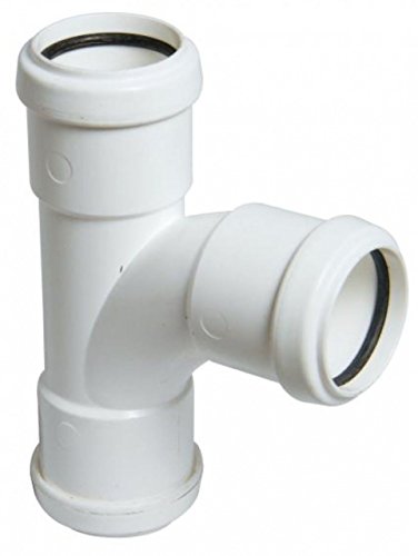 Image of FLOPLAST 32mm White Pushfit Waste Pipe Tee - Bag of 5