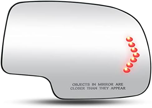 Exterior Mirror Replacement Glass Passenger/Right Side Power Heated Signal fit for 2003-2007 for Chevy Silverado Suburban for GMC Sierra Yukon Replacement Tow Mirror (Passenger/Right)