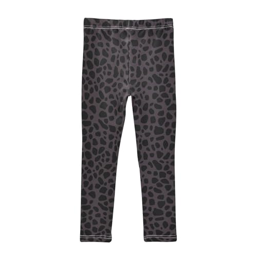 Girls Leggings Black Leopard Print Soft Toddler Leggings for Girls Kids Pants Size 4T-10T2