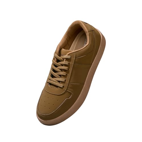 Image of Neeman's Men's Mono Court Sneakers | Lightweight Synthetic Casual Shoes with Cushioned EVA Sole | Flexible Walking & Everyday Comfort Sneakers