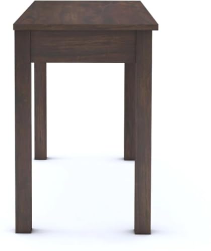 Image of Solid Sheesham Wooden Study Table & Desk with Drawer for Office and Home | Computer Laptop Table | Reading & Writing Desk | Laptop Desk (Walnut E)