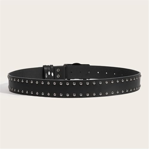Punk Belt Unisex Fashion Personality Trend All-match Jeans Accessories Black Skull Metal Buckle Pu Girdle Retro Y2k Waistband4