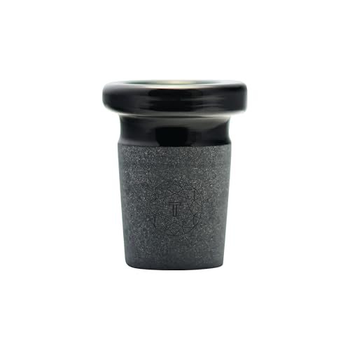 Image of Terporium Low Profile Reduction Adapter (Single) | Black 18mm Male to 14mm Female Converts 18mm to 14mm | Made of 100% Borosilicate Glass