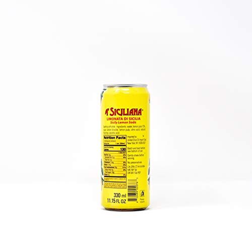 A' Siciliana Sicilian Limonata Soda 24 Pack 11.5 Fl Oz Cans #TOP1