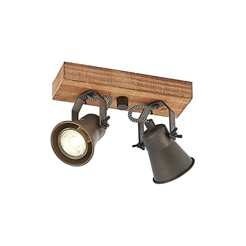 Lindby Halogen-Strahler 'Grandesa' aus Holz u.a. für Wohnzimmer & Esszimmer Cover