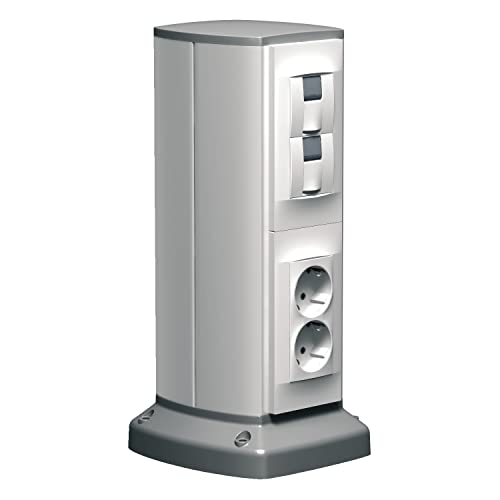 OptiLine 45 colonnette aluminium Schneider ISM20202 2 faces 0,7 m