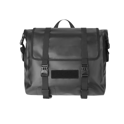 Sacoche arrière de moto étanche 15L noire avec support à dégagement rapide