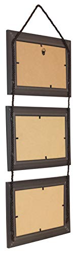 Kiera Grace Classic Traditional Lucy 3-Piece Vertical Hanging Picture Frame, 5" X 7", Dark Brown (Ph44047-1) #TOP1