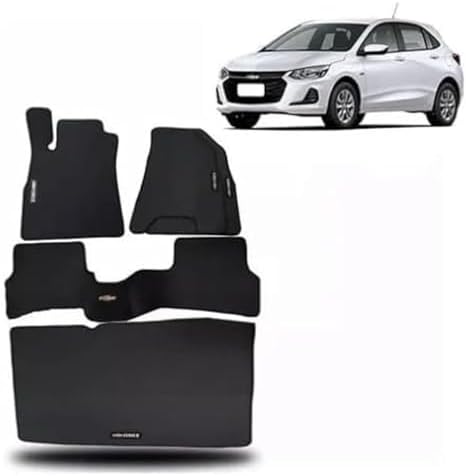 Tapete Borracha Onix Hatch Com Traseiro Inteiriço E Porta Malas (...