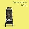 Bebeconfort Zephir, Passeggino Pieghevole da Viaggio, 0-4 Anni, fino a 22 kg, Passeggino Leggero (5,6 kg), Viaggio Aereo, Chiusura Compatta, Seduta Reclinabile, Cestello Portaoggetti, Mineral Green