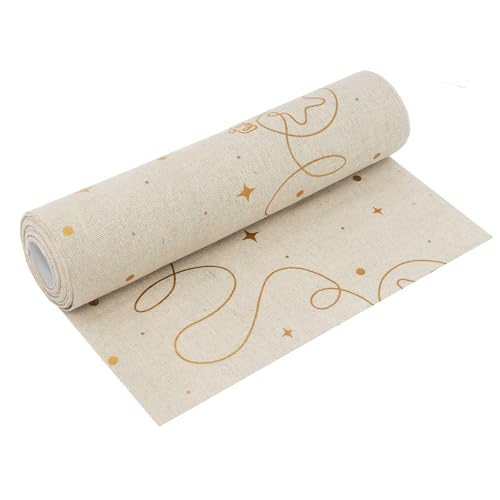 Tischläufer in Leinen-Optik Natur 5m – Festliche Weihnachtsdeko mit...