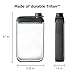 Rabbit Leak-Free Discreet Flask, Compact and Portable, Black Stainless Steel, 3.25