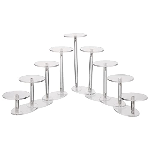 1 estante de exhibición escalonado con bandejas de acrílico para exhibir productos, soporte organizador para joyas, estante tipo escalonado, soporte de exhibición acrílico en niveles, organizado