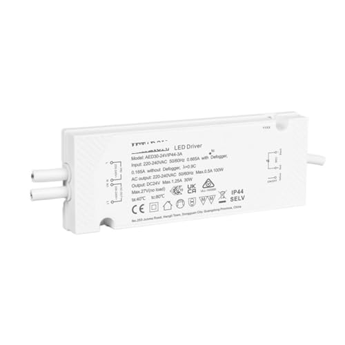 Alimentation miroir 24V 30W ultra-mince étanche IP44 avec relais AED30-24VIP44-3A