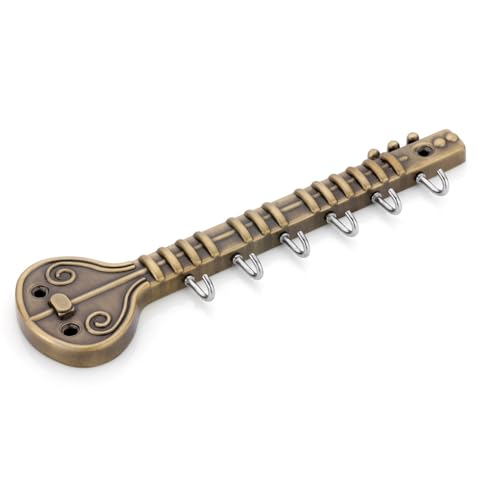 Well Set Sitar Key Stand Metal | Antique Brass Musical Key Holder...