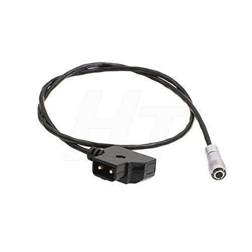 Cable D-Tap 4 Pin para monitor BM5 BM7 y PortKeys en espiral con conector de ángulo recto 4