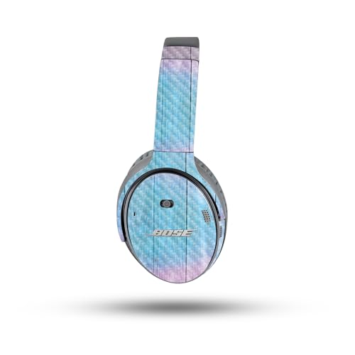 Image of MightySkins Carbon Fiber Skin Compatible with Bose QuietComfort 35 II Headphones - Wood Pastel | Protective, Durable Textured Carbon Fiber Finish | Easy to Apply