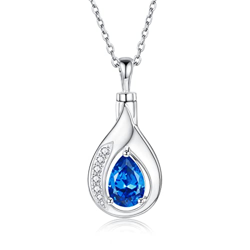 Collier urne goutte Sariel argent 925, surmonter le deuil avec un bijou discret