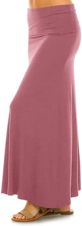 Sweet Hearts Maxi Skirt for Women- Comfy Foldover High Waist Long Flare A-Line Skirt Maxi Dress XS-3X Made in USA - Image 2