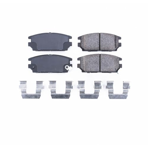 Image of PowerStop Rear Brake Pads for Dodge Stealth 1991-93 |Eagle Talon 1995 |Mitsubishi 3000GT 1991-93 |Diamante 1993-94 |Eclipse 1995 - Z17 Ceramic Brake Pads with Installation Hardware, 17-532