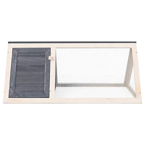 Tidyard Wooden Rabbit Cage With Door Fir Wood Chicken Coop House Guinea Pig Small Animal Pet Cage Gray 38.5 X 19.6 X 16.1 Inches (L X W X H) #TOP2