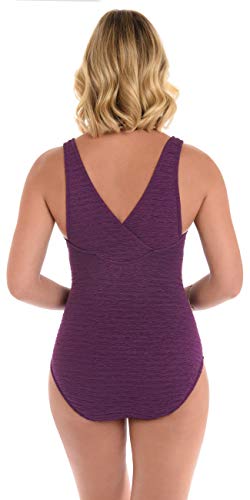 Krinkle Women's Missy 100% Polyester Krinkle Cross Back, Eggplant, Size 12.02