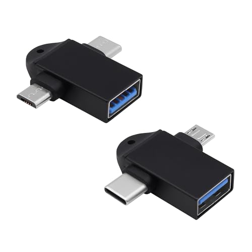 Adaptador OTG USB 2 en 1 tipo C y micro USB hembra compatible con tablet o móvil Android