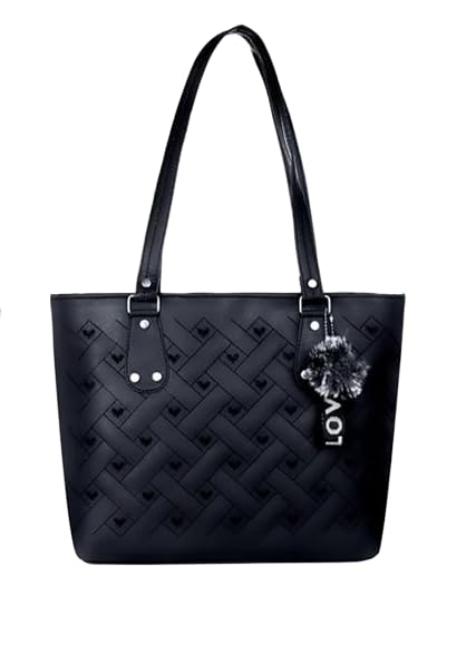Tote Bags for Women with Zip Handbags with Double Handle - Heart Printed Office College and Party Stylish for Girls Leather Tote Bag for Traveling & Daily Use (Black Colour) (B0CXNVVMQK) Amazon Price History, Amazon Price Tracker