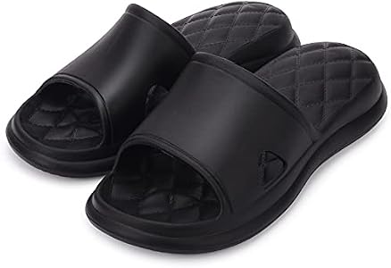SOSUSHOE Shower Shoes for Women and Men Sootheze Slides with Cushioned Sole  Super Soft Shower Slippers for Bath Pool Gym Spa Open Toe Anti-Slip Beach  Shoes, Black, 10-10.5: Buy Online at Best