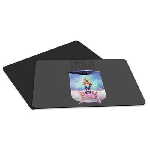 Sets de table chat extraterrestre lot de 4 dessous caoutchouc noir de grand format