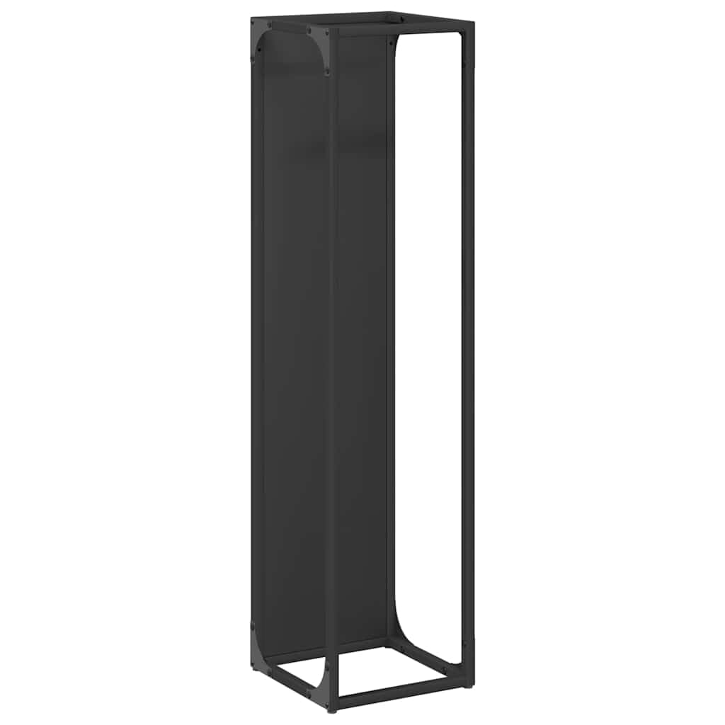 Stojak na drewno opałowe 25 x 25 x 100 cm stal walcowana na zimno czarna