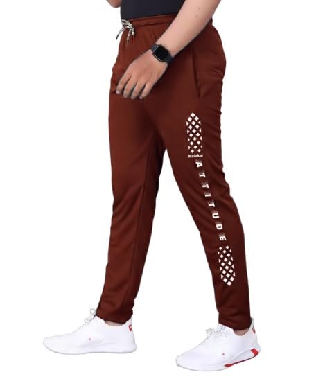 Track Pants for Mens/Joggers for Men/Lower Lycra Blend with 2 Side Zipper Pockets for Gym, Exercise, Morning Walk, Sports New Attitude 01-picture-13