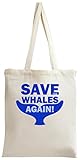 Durable Save The Whales Again Tote Bag
