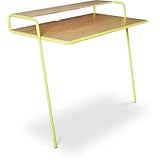 Jaune Iconik Interior Scandinavian Style Table inclinable en métal et Bois Style scandinave Jaune