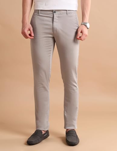 Image of U.S. Polo Assn. Men's Casual Trousers | Pique Knit - Regular Fit Chino Pants, Full Length, Stylish Men Trousers for Office & Regular Wear