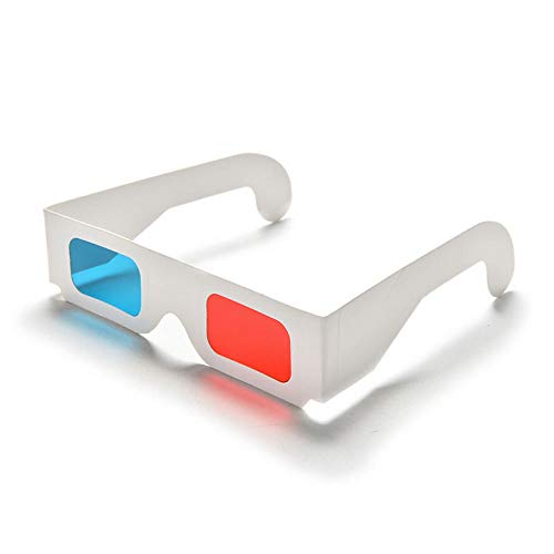 10 pares de óculos 3D da EasiLife – Anaglyph vermelho e ciano, pacote com várias unidades