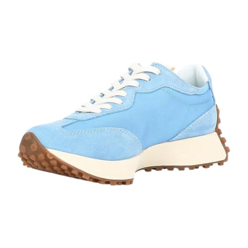 Steve Madden Women's Campo Sneaker, Light Blue, 6.5