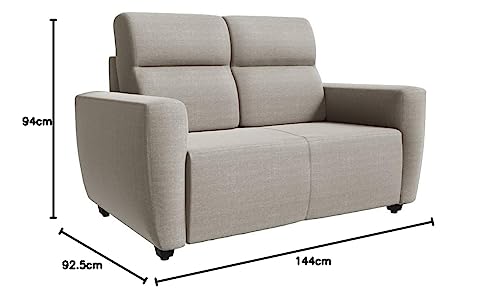 Image of Wakefit Sofa Set | 3 Year Warranty | Sofa 2 Seater, 2 Seater Sofa for Living Room, Wooden Sofa Set, Couch Sofa for Living Room, Sofa for Living Room - Belize(Omega : Pearl)