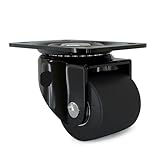 Plattenrollen 1 Stück Hochleistungs-Lenkrolle mit niedrigem Mittelpunkt aus Nylon, geräuscharme Rolle, Hochleistungs-Lenkrolle für Industriemöbel