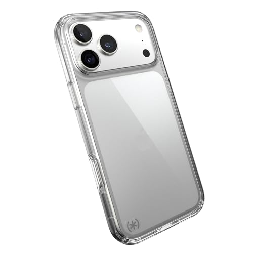 Image of Speck Presidio Perfect Clear for iPhone 17 Pro Max Case, Slim Protective Case, Clear /Clear /Silver