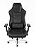 AKRacing Chair Onyx Deluxe Bürostuhl, genarbtes Rindleder, PU Kunstleder, Schwarz/Schwarz, 5 Jahre Herstellergarantie