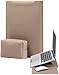 YealRed 13,3–14 Zoll Laptop Hülle für MacBook/iPad/Surface/Lenovo/HP Weitere Laptops, Aus Hochwertigem PU-Leder, Mit Ständer + Mauspad, Kratzfest, Wasserfest, Mit Ladegerätet Tasche (Helle Sandfarbe)