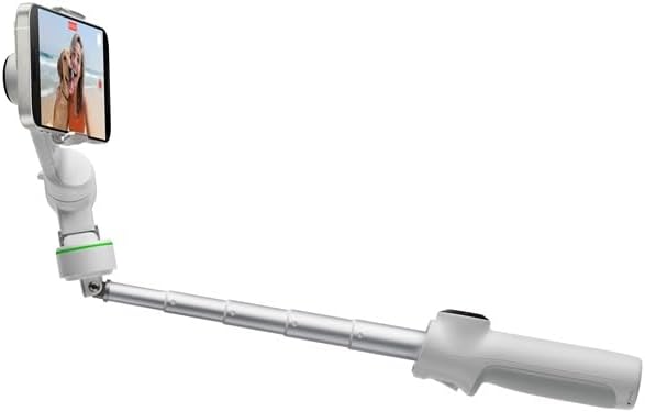 Insta360 Flow 2 PRO Gimbal Stabilizer for Smartphone, AI-Powered Tracking, 3-Axis Stabilization, Built-in Tripod, Portable & Foldable, Deep Track 4.0 Auto Tracking Phone Stabilizer Creator - White