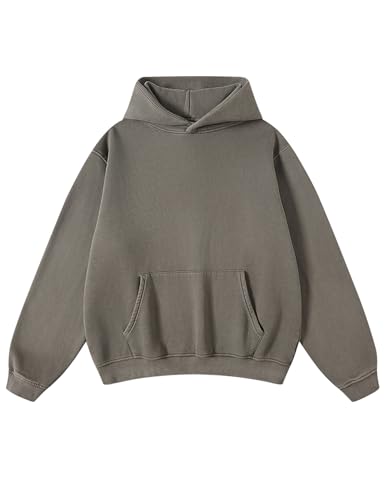 Hatant Hoodies for Men Heavyweight Fleece Sweatshirts Mens Acid Wash Athletic Hoodie Oversized Matching Pullover for Couples