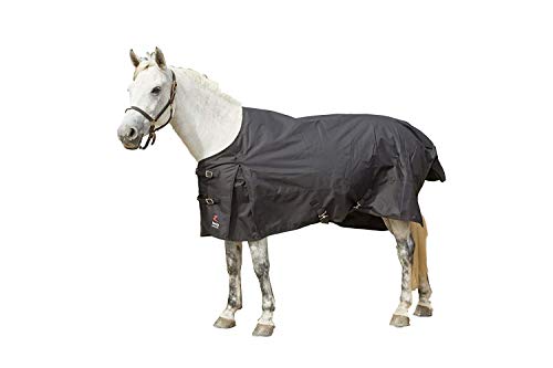 HORZE Nevada Medium Weight 1200D Waterproof Horse Turnout Blanket (200g Fill) - Dakota Black - 72
