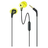 JBL JBLENDURRUNBNL Endurance Run - Schweißresistenter In-Ear-Sport-Kopfhörer mit Kabel Schwarz/Limette
