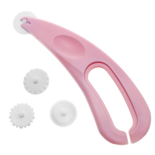 zutisay Dough Pastry Cutter Wheel 4 Style rollers Pastry Embosser Fondant roller Suitable for small cakes, gummies, birthday cakes -1set