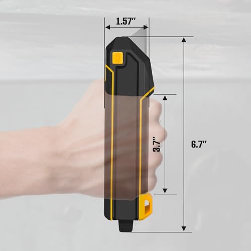 Utility Knife 4-in-1 Heavy Duty – Retractable Box Cutter, Folding Knife & Scraper Knife – SK5 Carbon Steel Trapezoidal Blades – Carpet & Drywall Cutter with 5 Extra Blades GRAFF