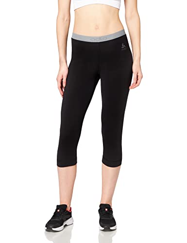 Odlo Damen Funktionsunterwäsche 3/4 Hose 100% MERINO 200 GRAMM, black, M