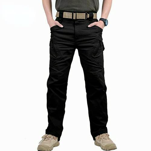 ausuky Herren Soldier Taktische wasserdichte Hose Combat Wandern Outdoor Hose Cargo Hose M Schwarz